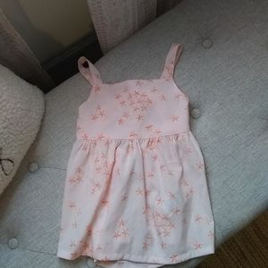Girls 4T pale pink & orange starfish blouse
